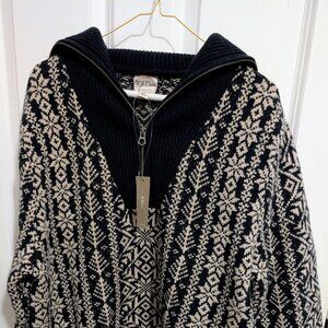 J Crew Fair Isle Lambswool Half-Zip Sweater XL - New With Tags
